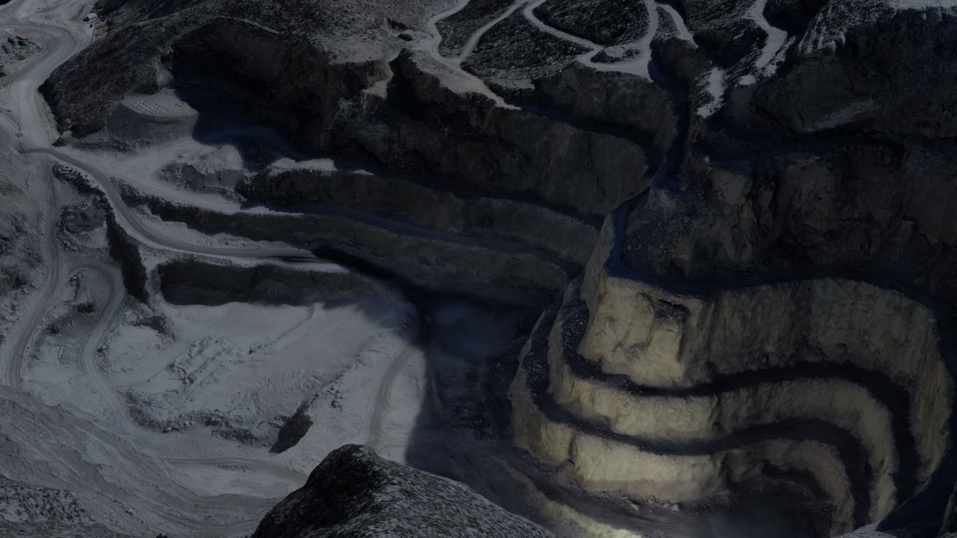 Open Pit Mine Landscape 3D model_9