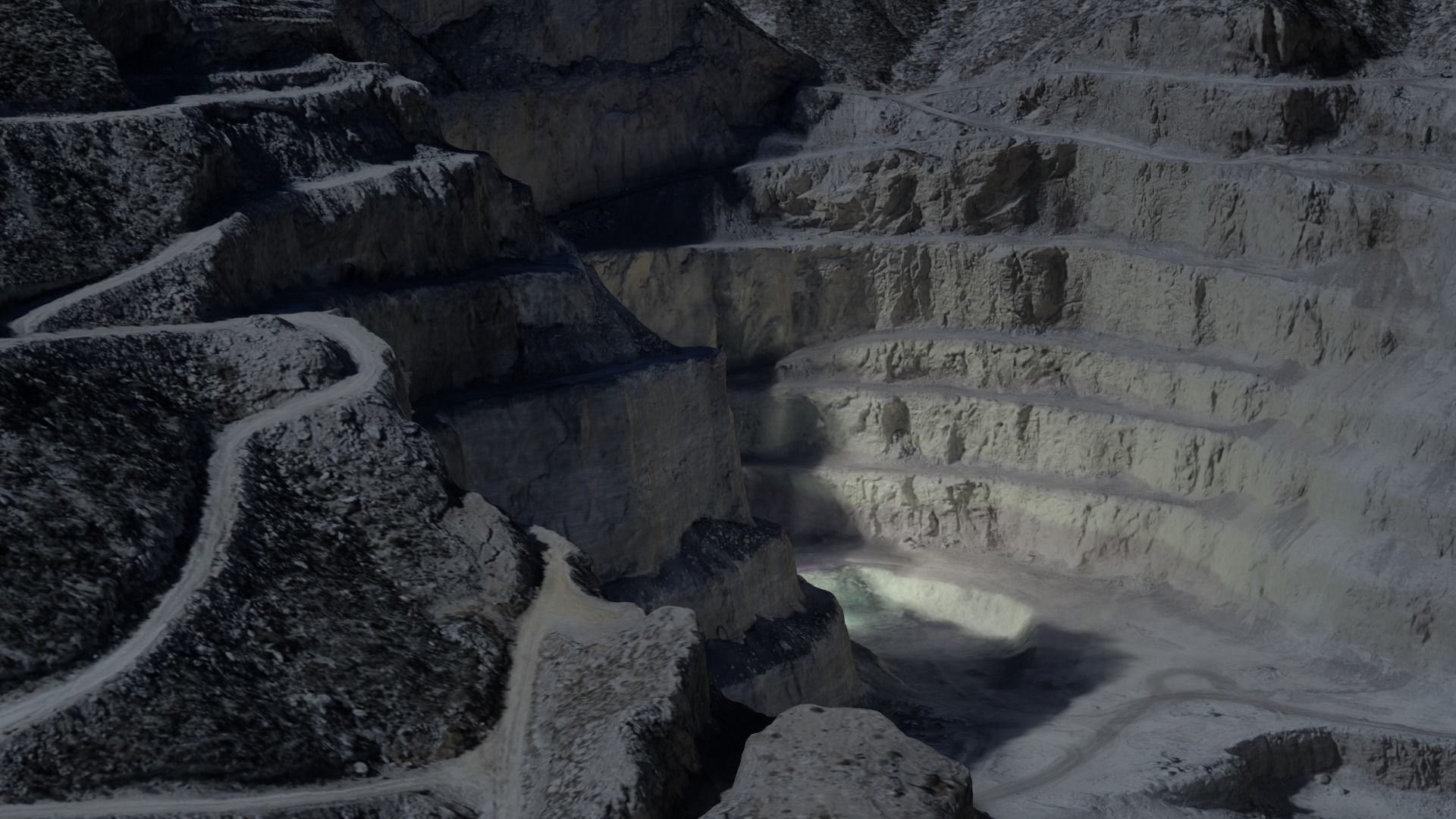 Open Pit Mine Landscape 3D model_8