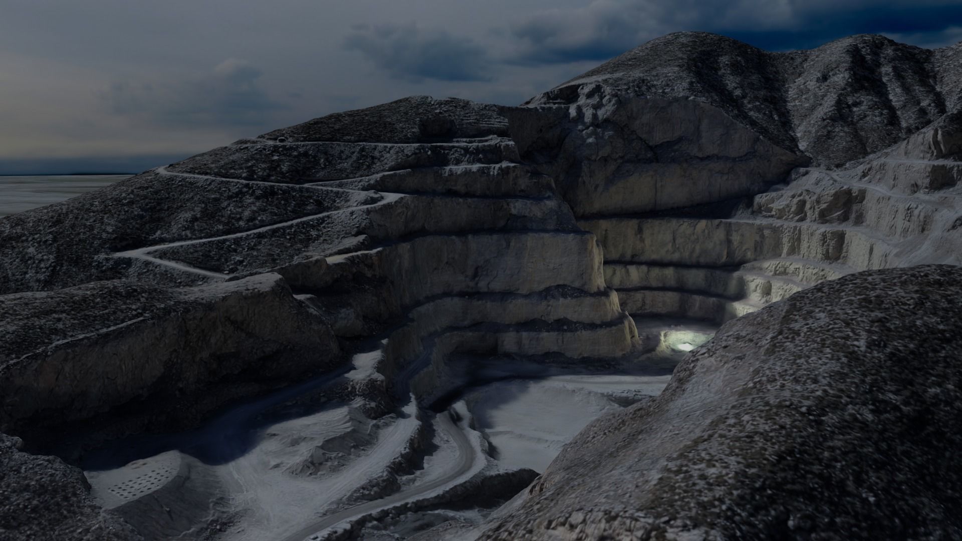 Open Pit Mine Landscape 3D model_12