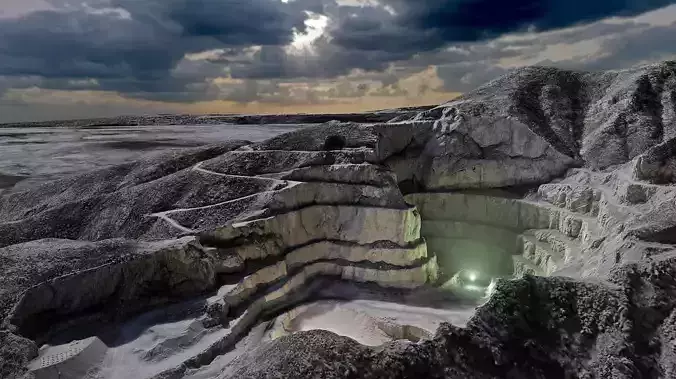 Open Pit Mine Landscape 3D model