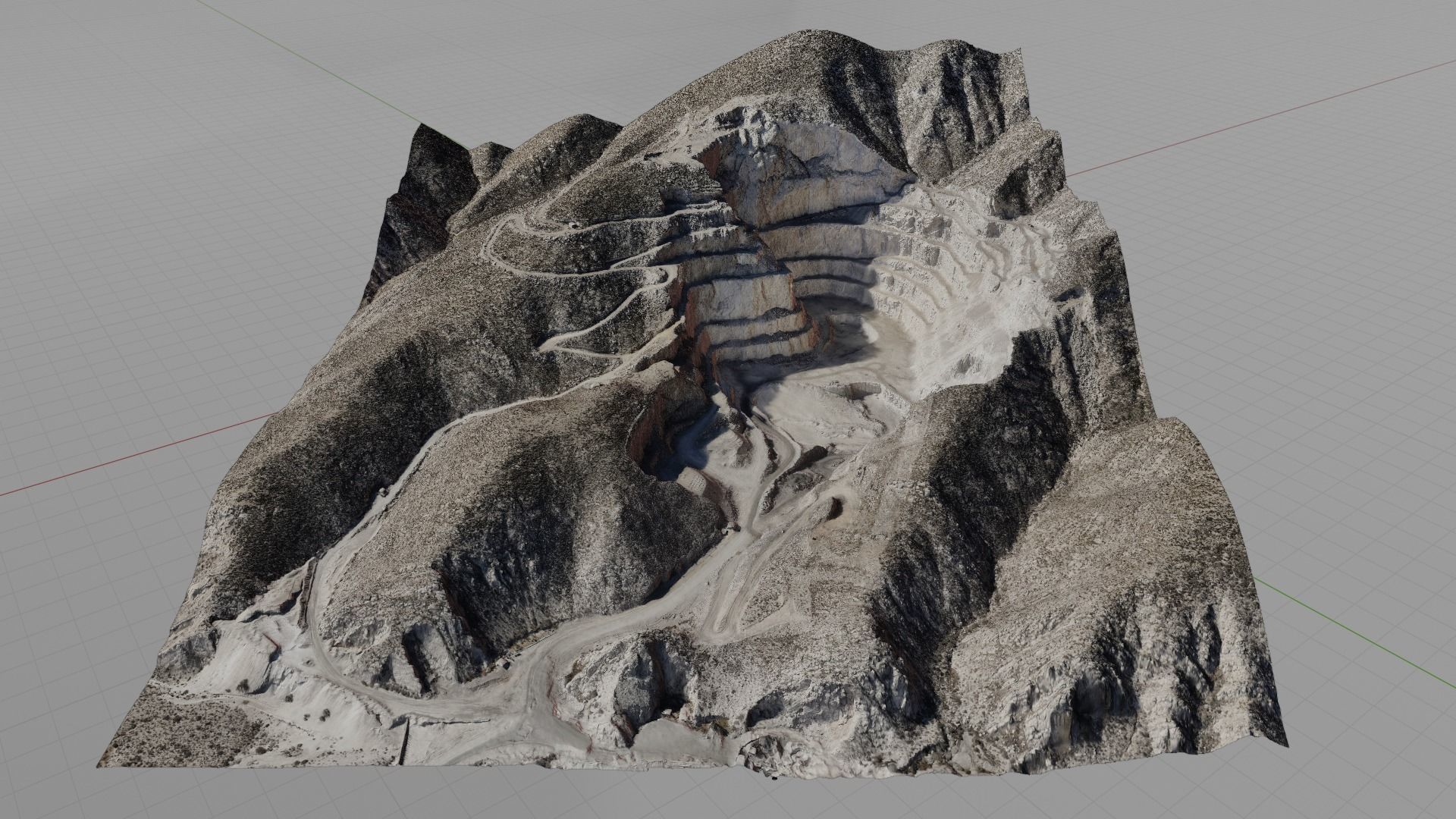 Open Pit Mine Landscape 3D model_17
