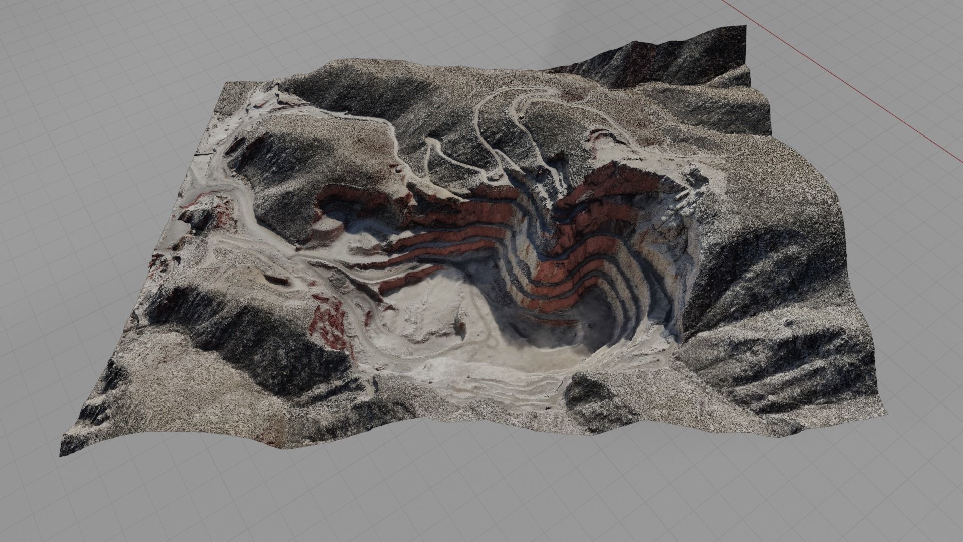 Open Pit Mine Landscape 3D model_18
