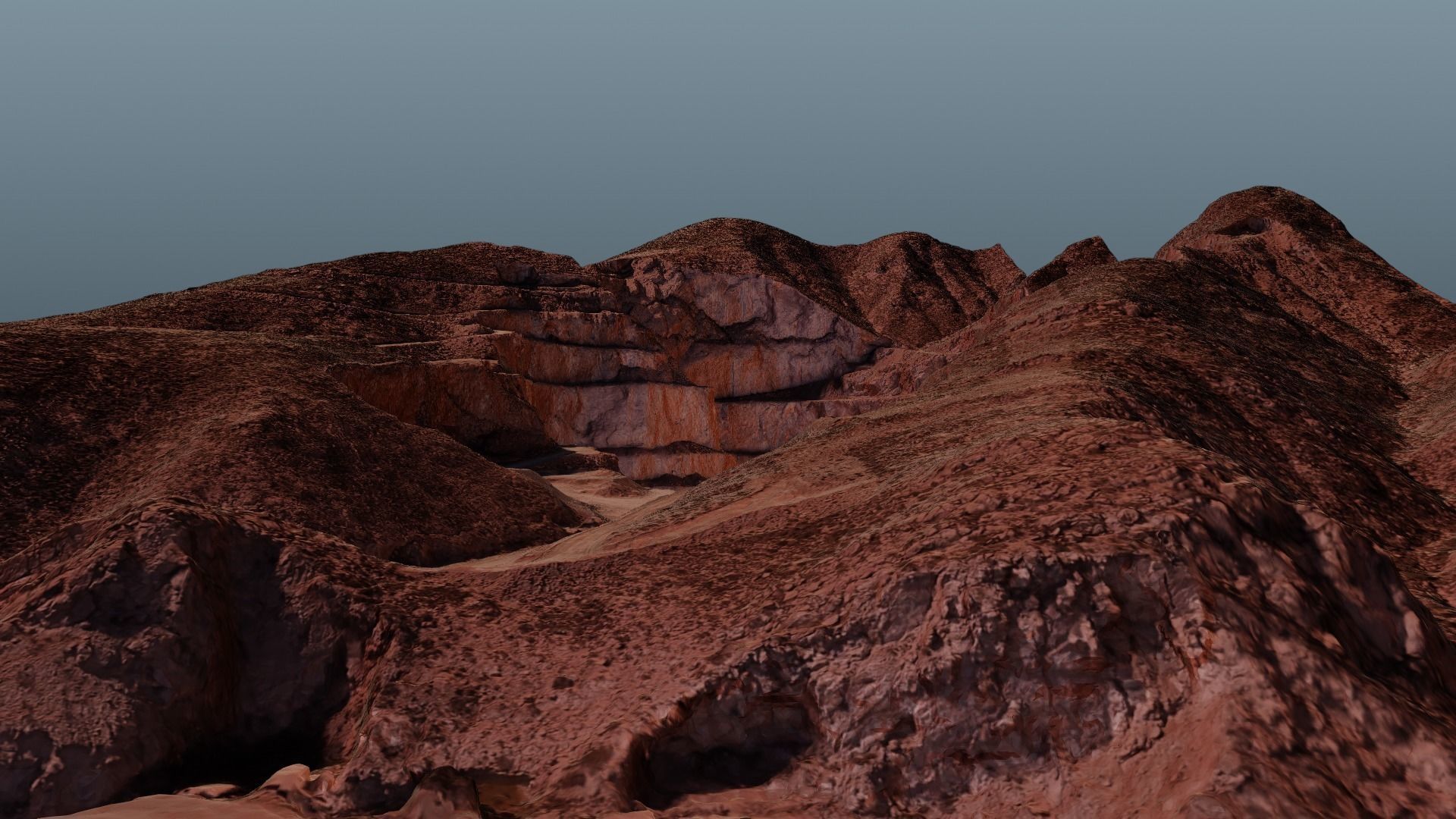 Open Pit Mine Landscape 3D model_24