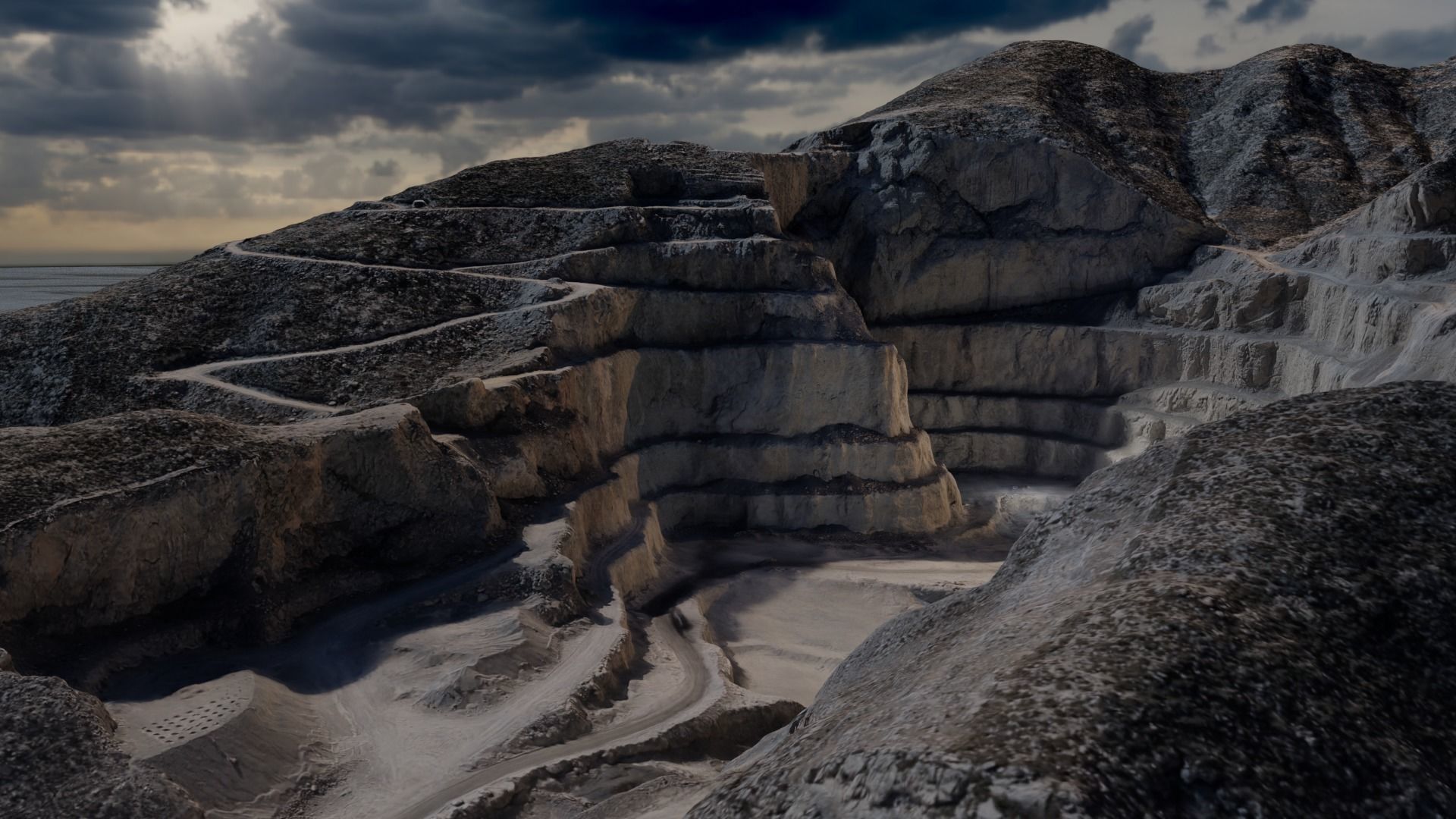 Open Pit Mine Landscape 3D model_14