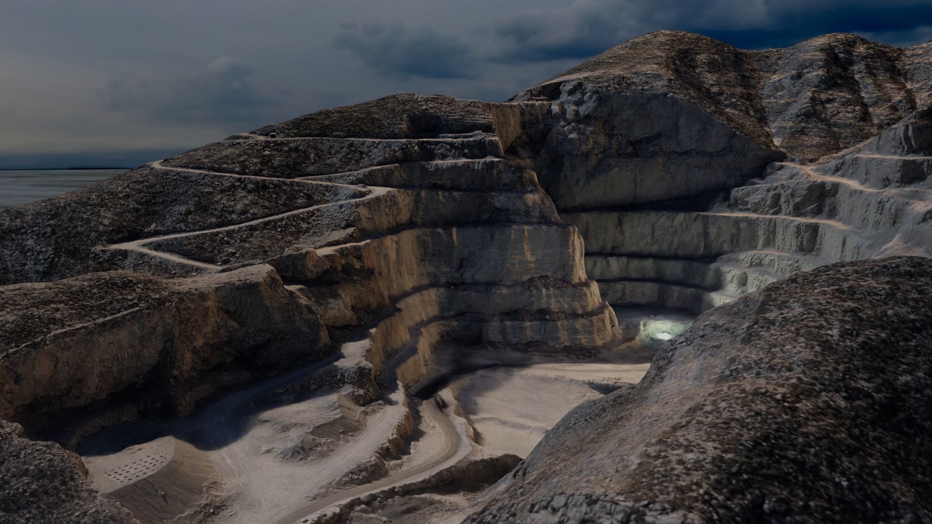 Open Pit Mine Landscape 3D model_13