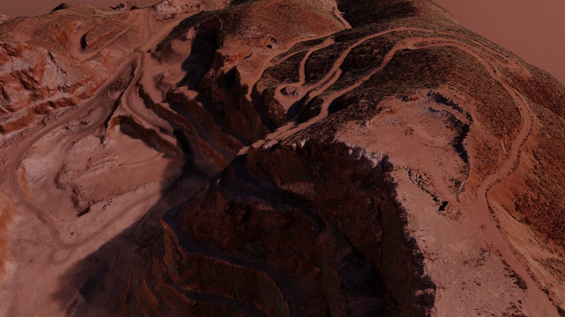 Open Pit Mine Landscape 3D model_28