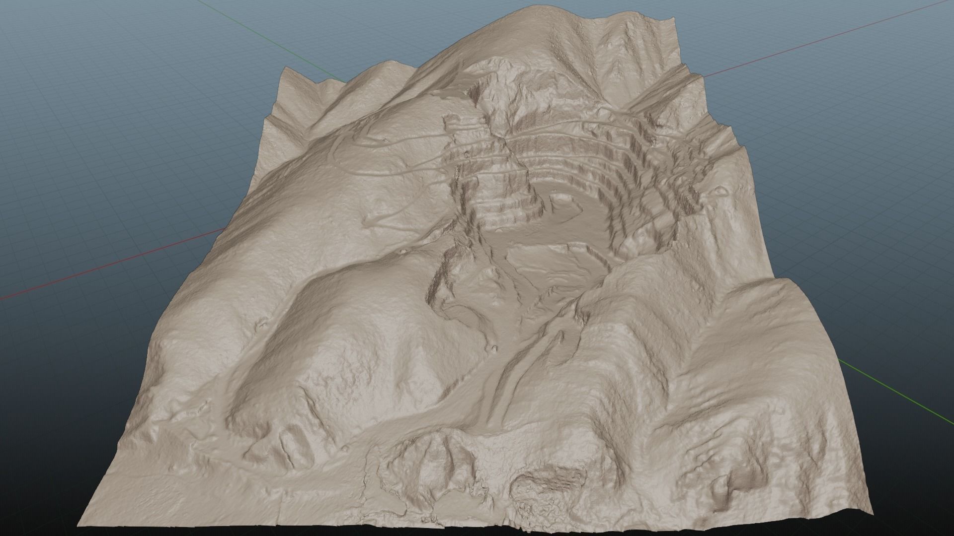 Open Pit Mine Landscape 3D model_35