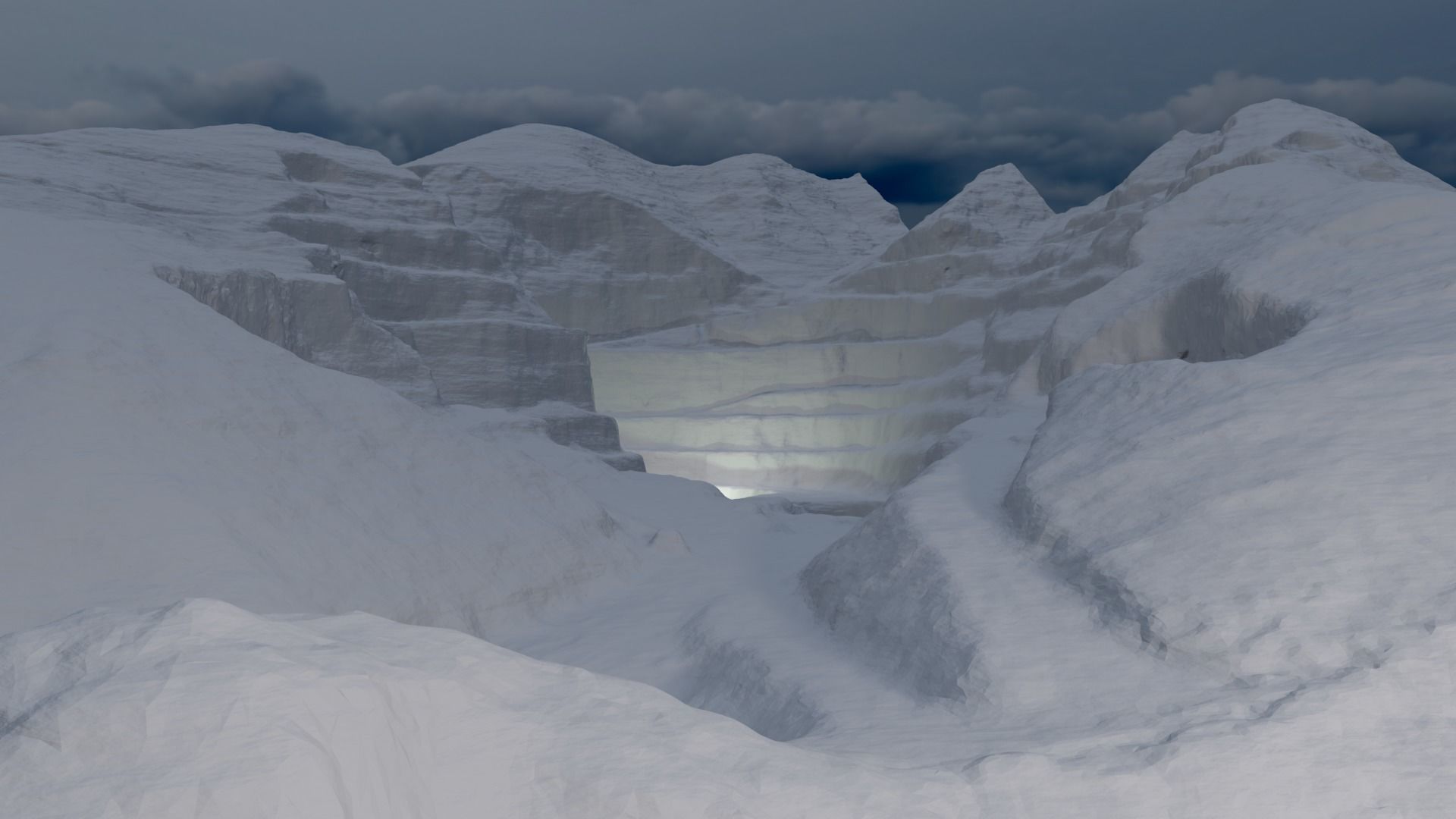 Open Pit Mine Landscape 3D model_5