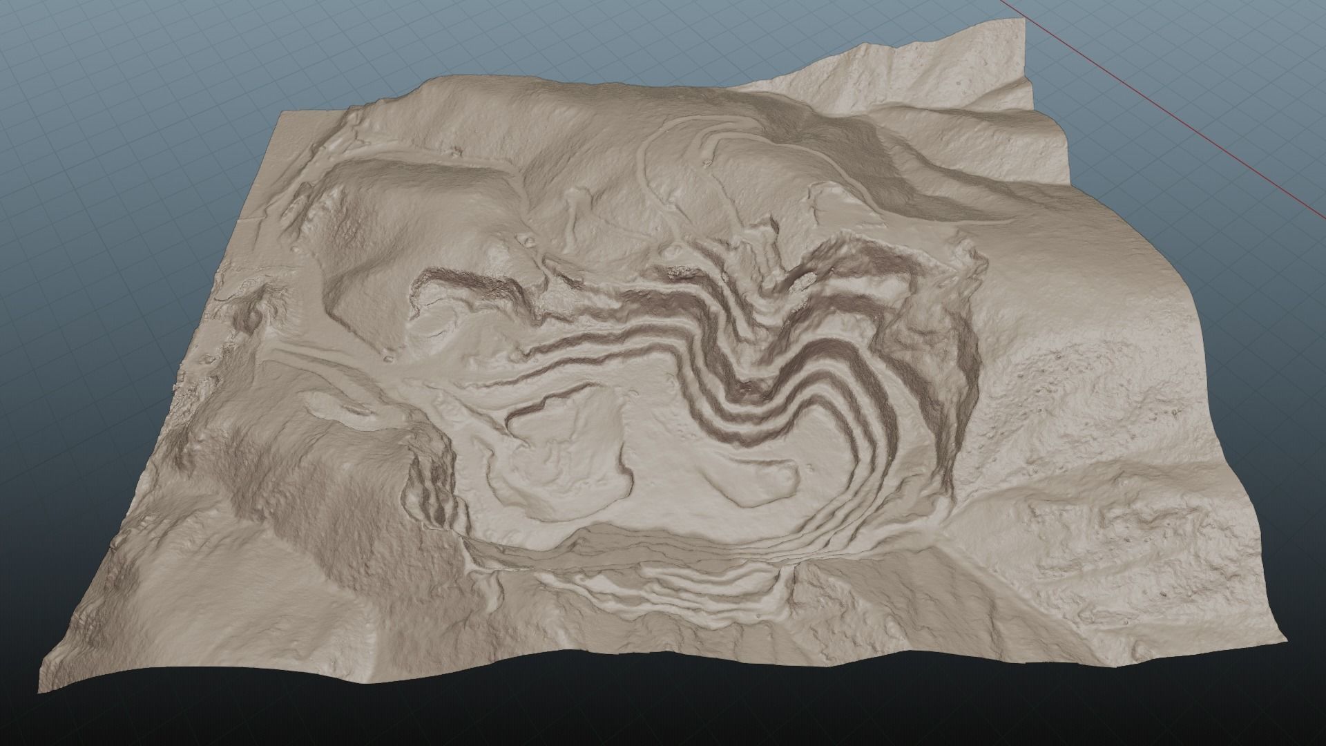 Open Pit Mine Landscape 3D model_32