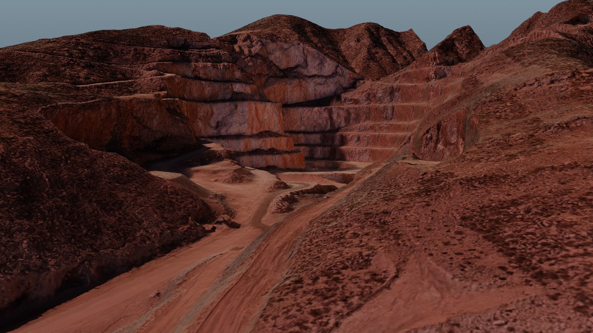 Open Pit Mine Landscape 3D model_29