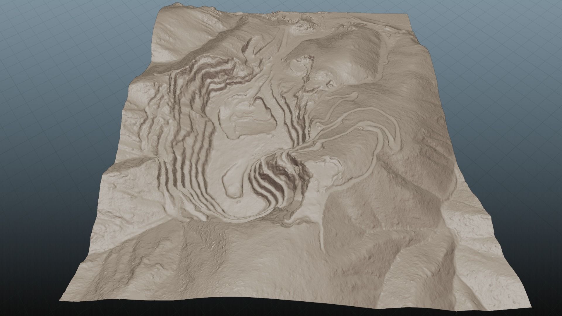 Open Pit Mine Landscape 3D model_33