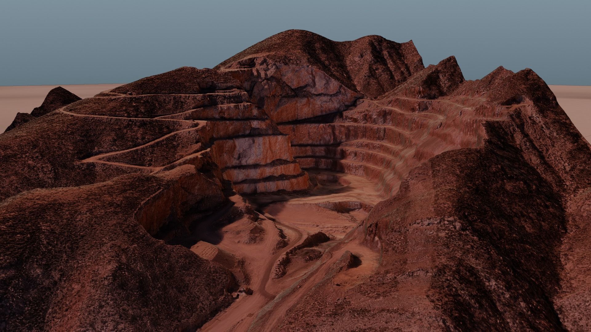 Open Pit Mine Landscape 3D model_22