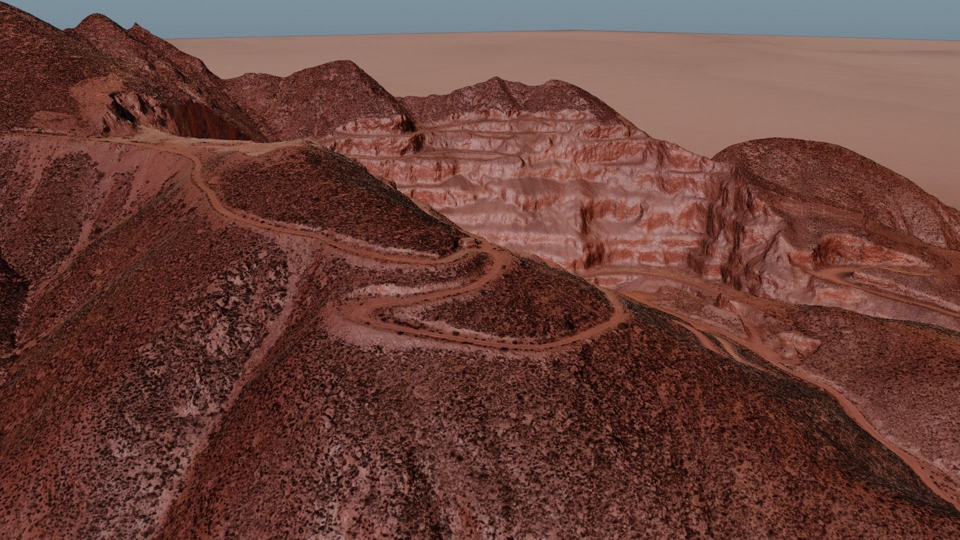 Open Pit Mine Landscape 3D model_30