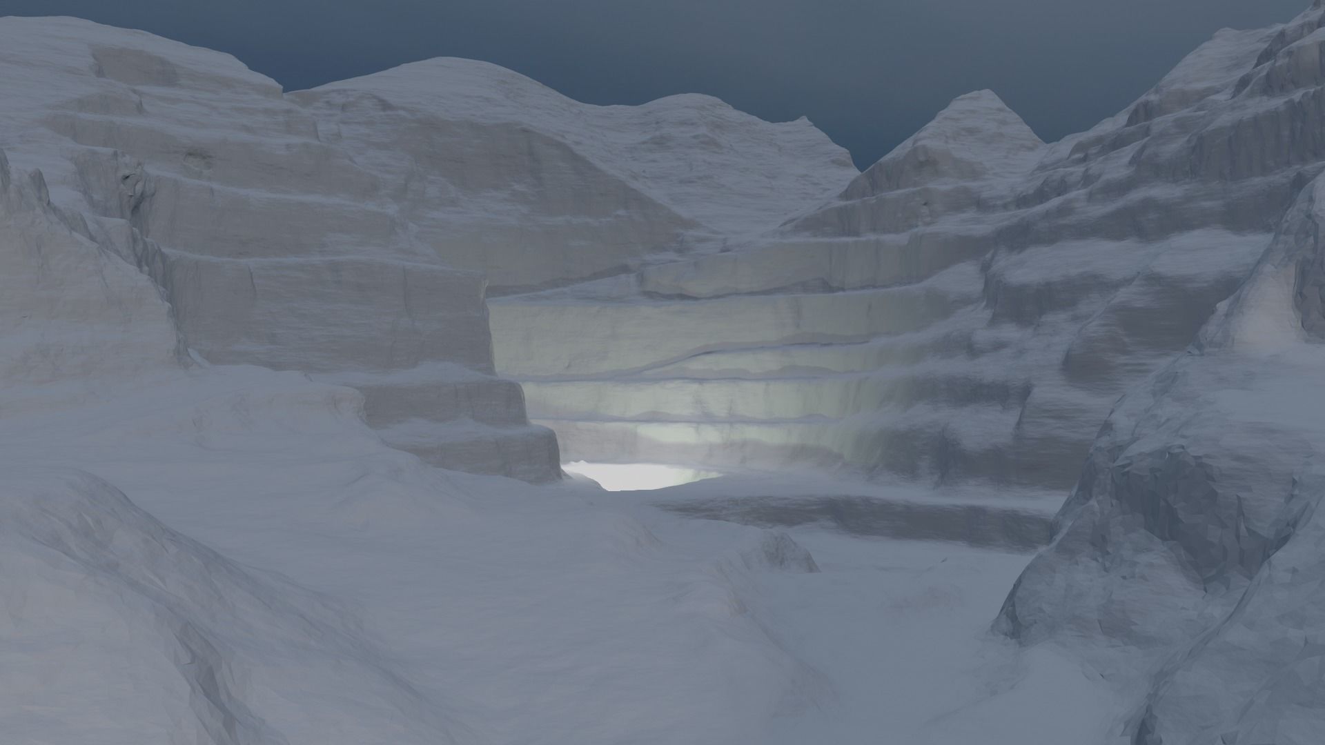 Open Pit Mine Landscape 3D model_4