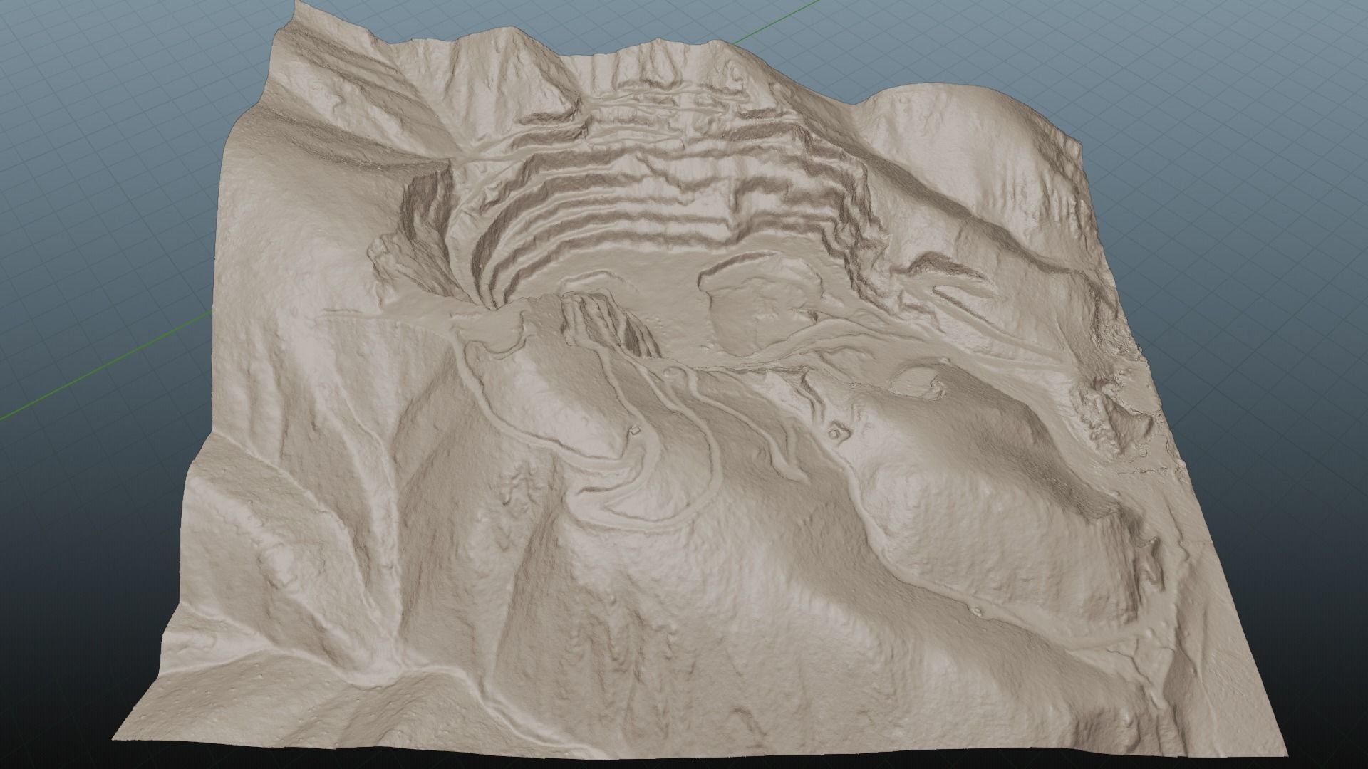 Open Pit Mine Landscape 3D model_34