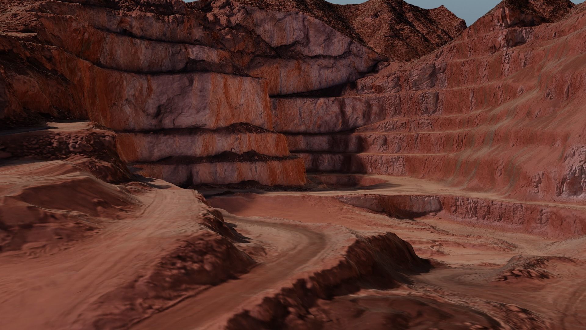 Open Pit Mine Landscape 3D model_23