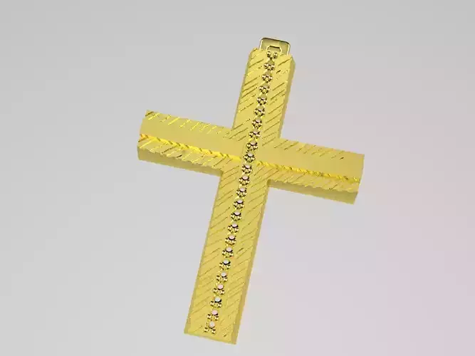 XZS-NEG-0010 gold cross pendant