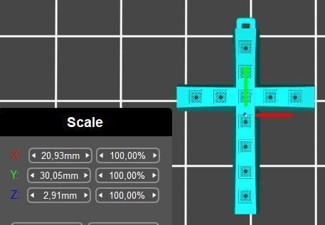 XZS-BUL-0012 cross made of gold 3D print model_4