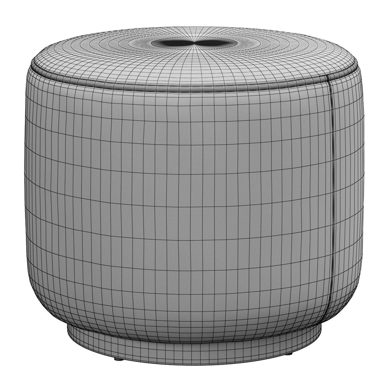 Sinclair Round Boucle Ottoman Whistler  by Four Hands 3D model_3