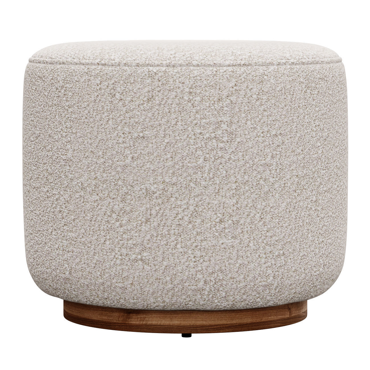 Sinclair Round Boucle Ottoman Whistler  by Four Hands 3D model_1