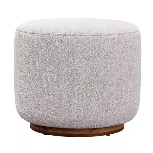 Sinclair Round Boucle Ottoman Whistler  by Four Hands 3D model