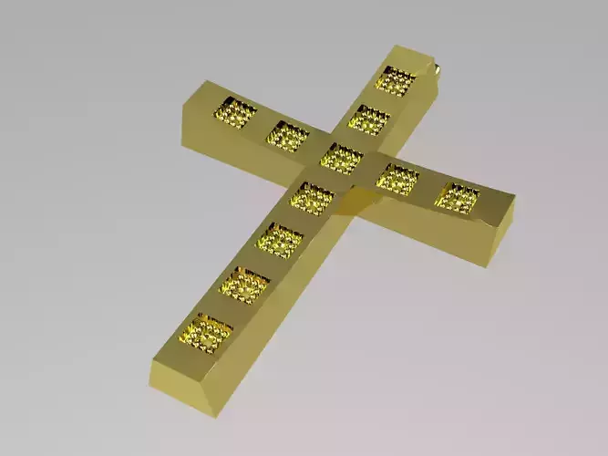 XZS-NEG-0012 cross made of gold