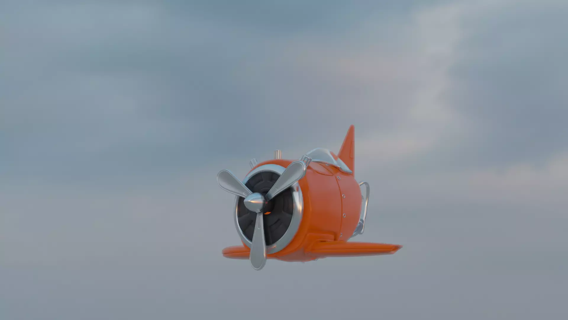 A cartoonish aircraft Free 3D model