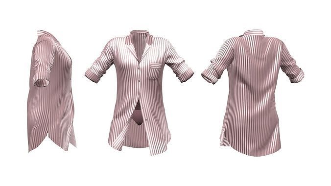 Ladies Sleepshirt - Lingerie Low-poly 3D model