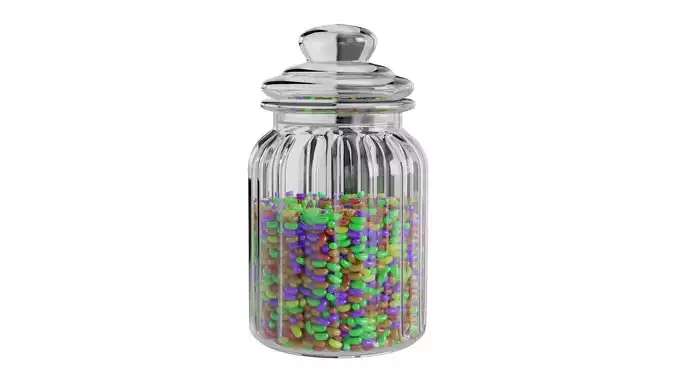 Glass candy jar