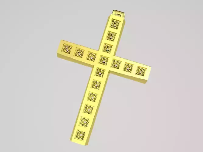 XZS-NEG-0013 gold cross with diamonds