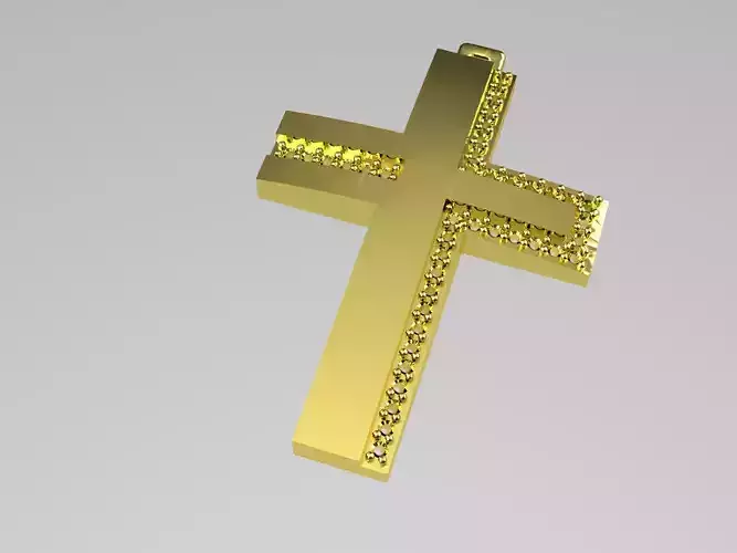 XZS-BUL-0014 gold cross pendant