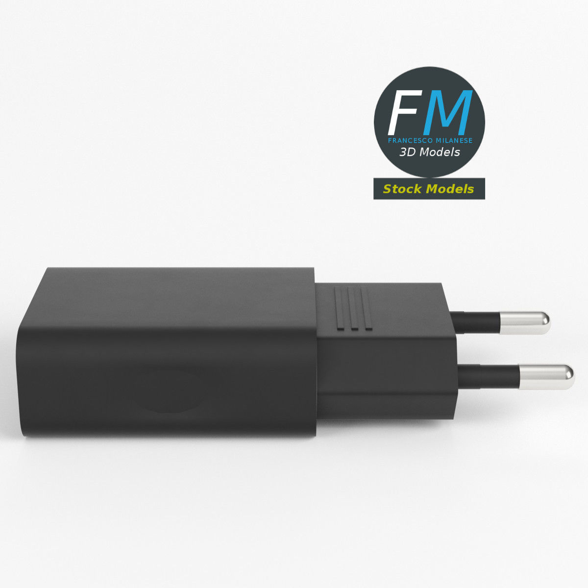 USB charger 3D model_3