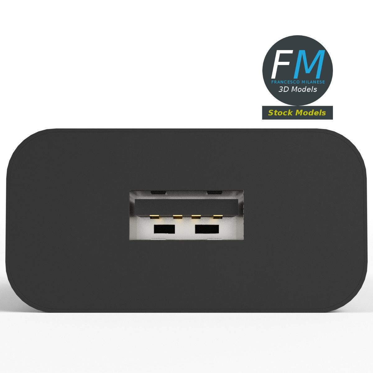 USB charger 3D model_4