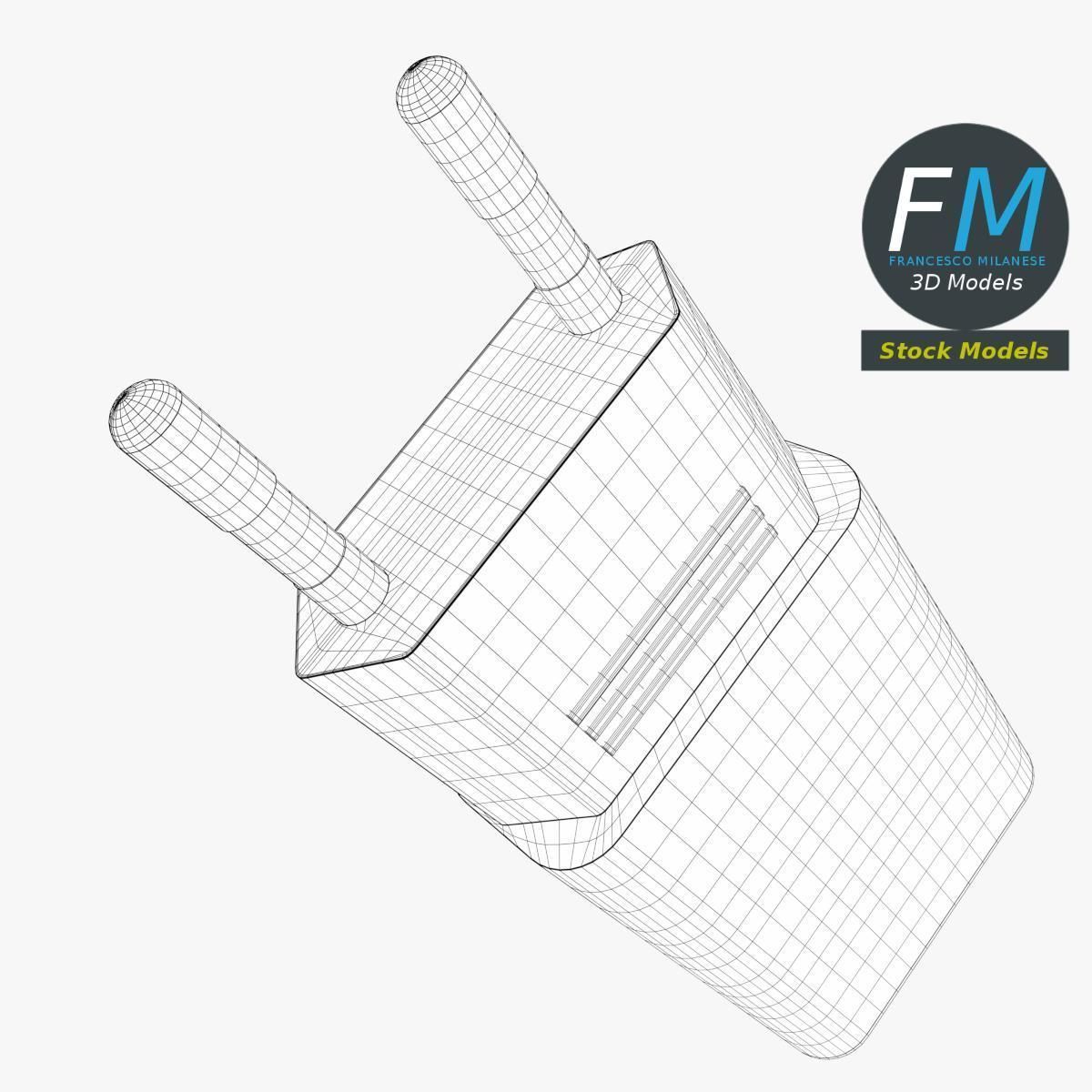 USB charger 3D model_7