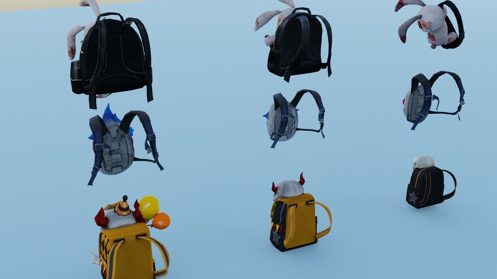 bag 9x Haunting Night BackpackJester s TrickMurderous Amusement 3D model_2