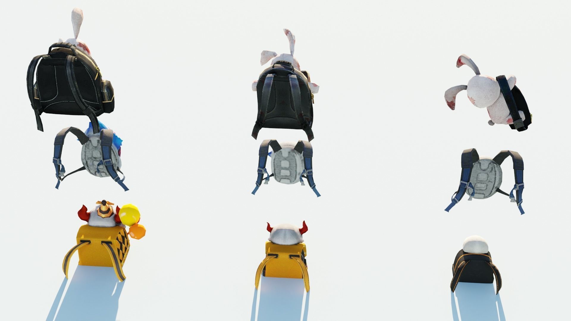 bag 9x Haunting Night BackpackJester s TrickMurderous Amusement 3D model_3