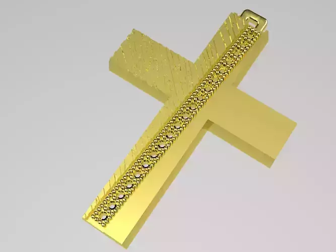 XZS-FLT-0016 gold cross pendant