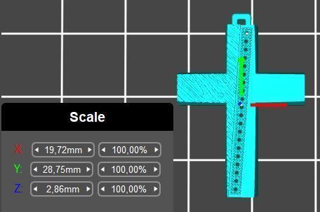XZS-NEG-0016 gold cross 3D print model_4