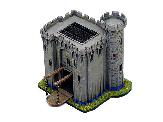 Western European Castle  -- Age of Empires 2 -- 3D print model
