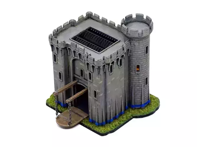 Western European Castle  -- Age of Empires 2 -- 3D print model