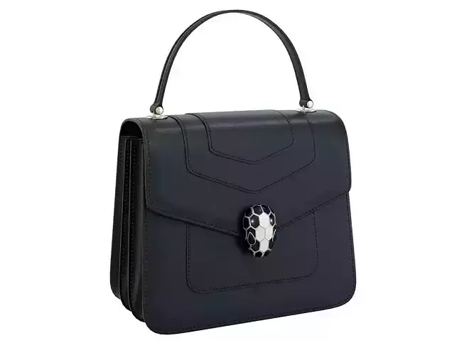 Bvlgari Serpenti Forever Bag Black Low-poly 3D model