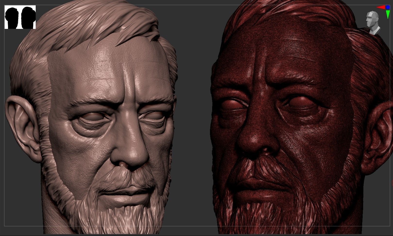 Obi- Wan Kenobi Head 3D print model_9