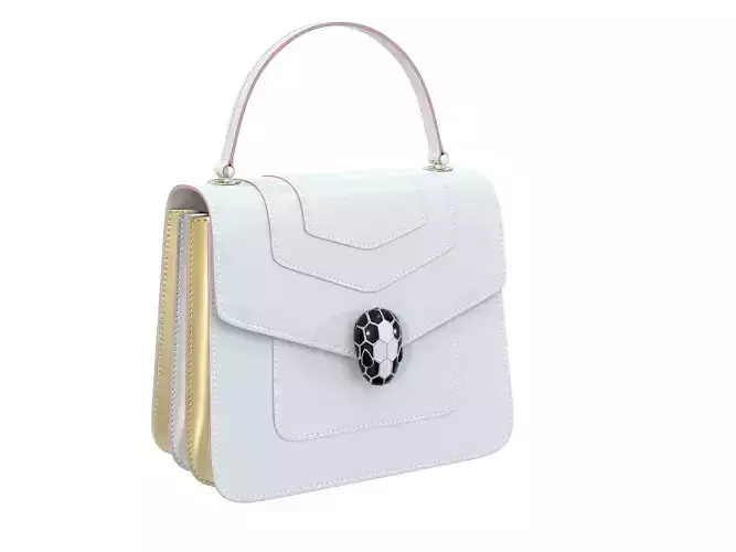 Bvlgari Serpenti Forever Bag Cream Low-poly 3D model