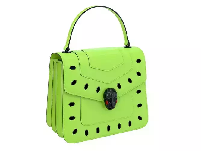 Bvlgari Serpenti Forever Bag Neon-Green Low-poly 3D model