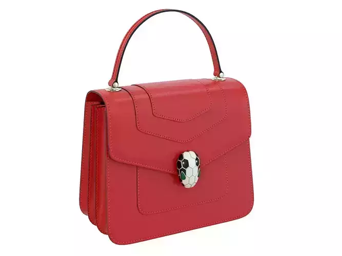 Bvlgari Serpenti Forever Bag Red Low-poly 3D model