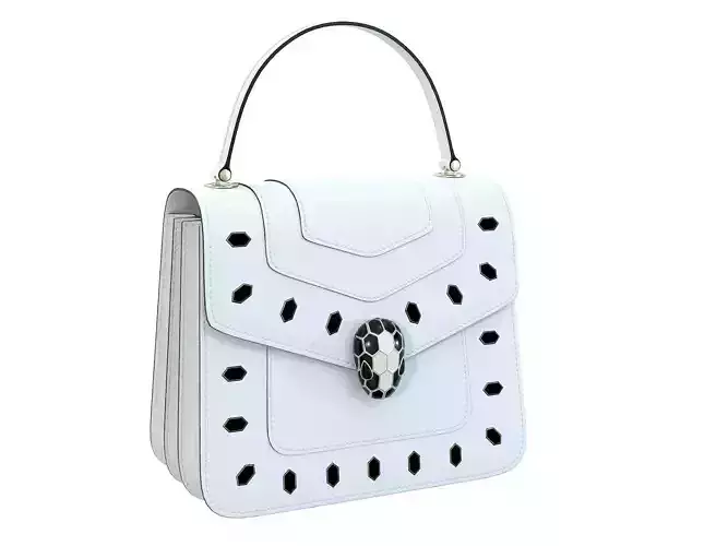 Bvlgari Serpenti Forever Bag White Low-poly 3D model