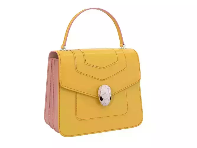 Bvlgari Serpenti Forever Bag Yellow Low-poly 3D model