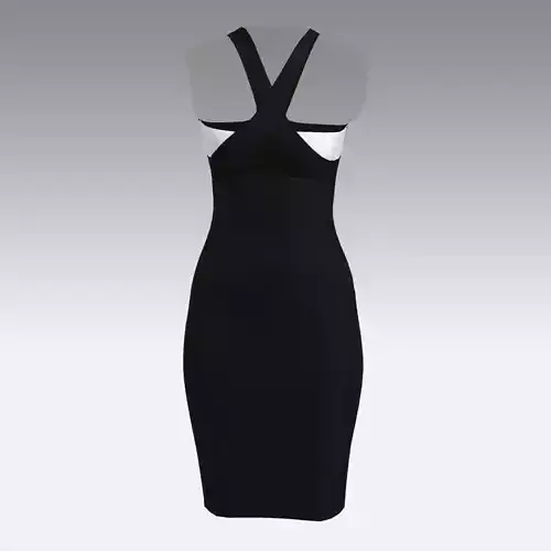 dress black white mini dress look style