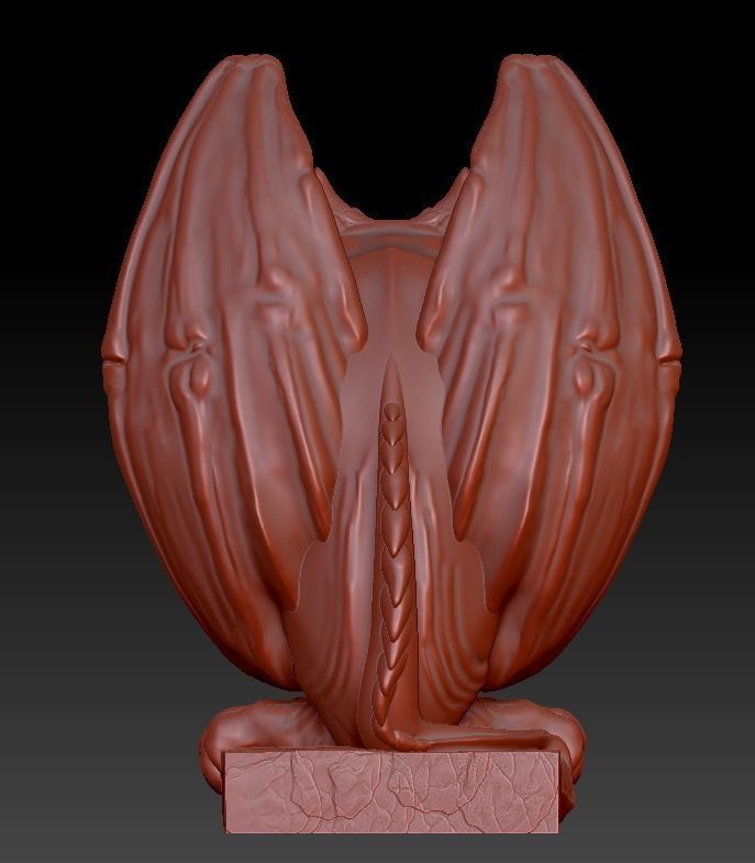 GARGOYLE HI POLY CANDELHOLDER 3D print model_9
