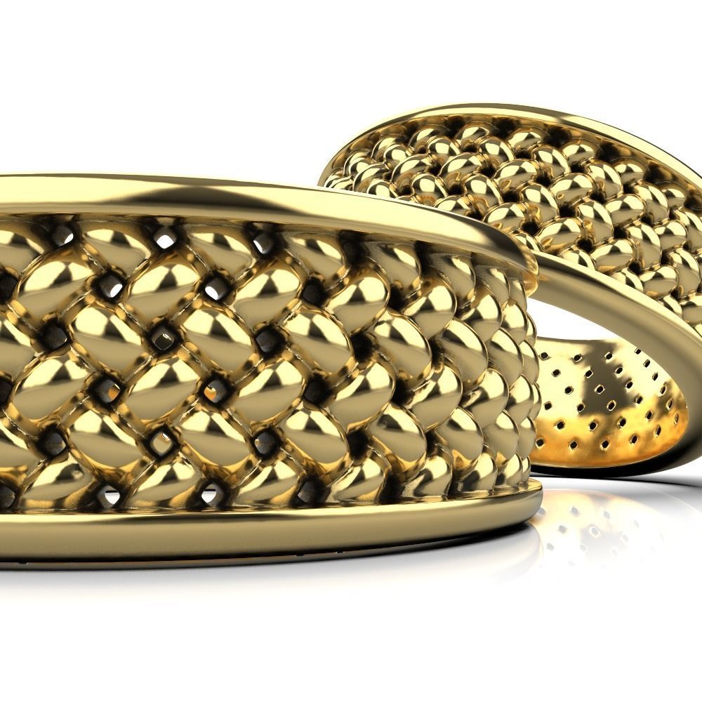 Dense mesh ring 3D print model_9